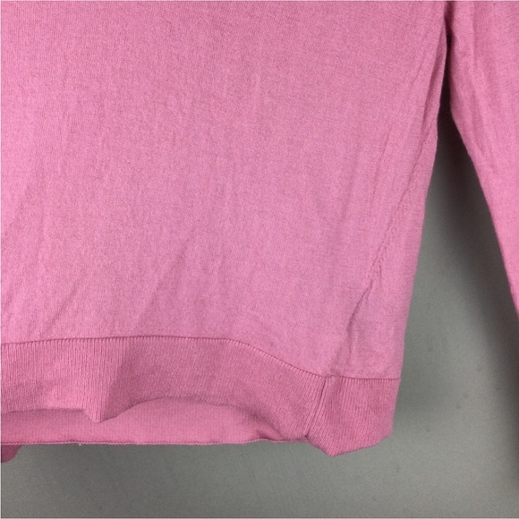 Club Monaco 100% Wool Rose Pink V-Neck Long Sleeve Sweater Size XS - Picture 7 of 9